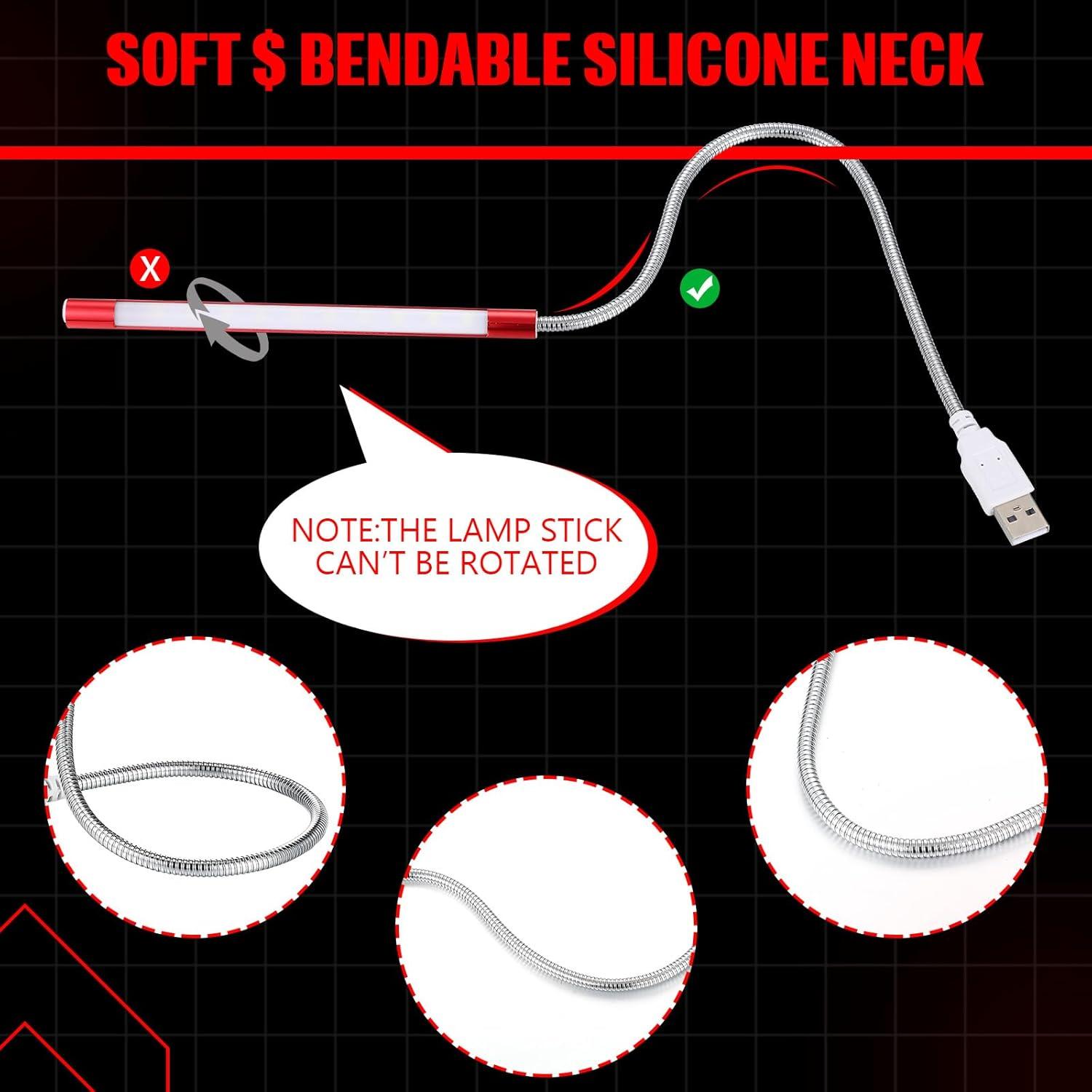 2 Lámparas LED USB para Teclado Tujoe - Flexibles y Dimmables