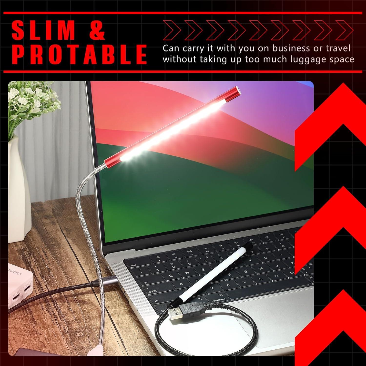 2 Lámparas LED USB para Teclado Tujoe - Flexibles y Dimmables