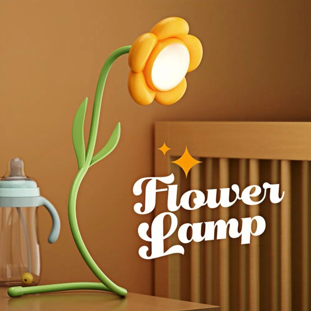 Lámpara LED Girasol Amarillo Recargable 3 Colores Regulable