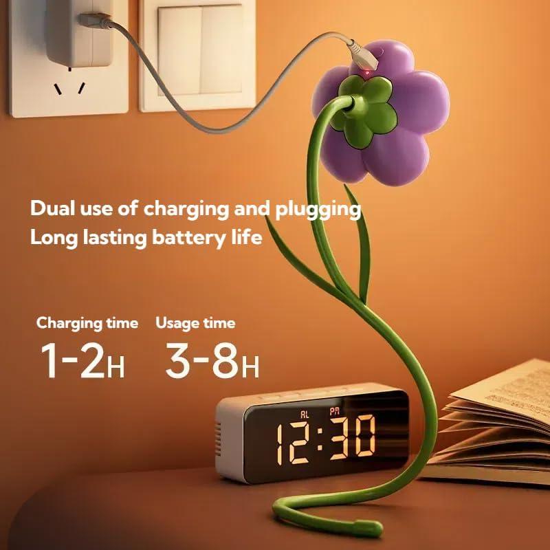 Lámpara LED Girasol Amarillo Recargable 3 Colores Regulable