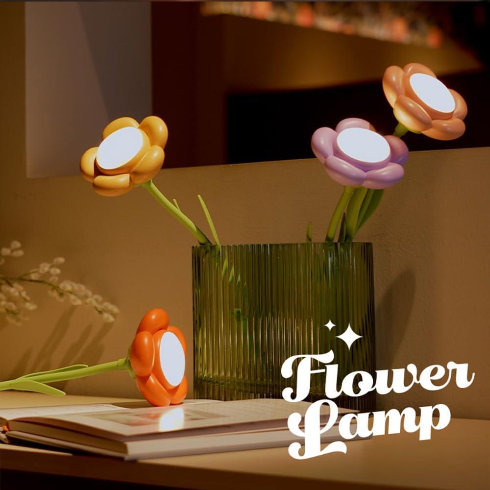 Lámpara LED Girasol Amarillo Recargable 3 Colores Regulable