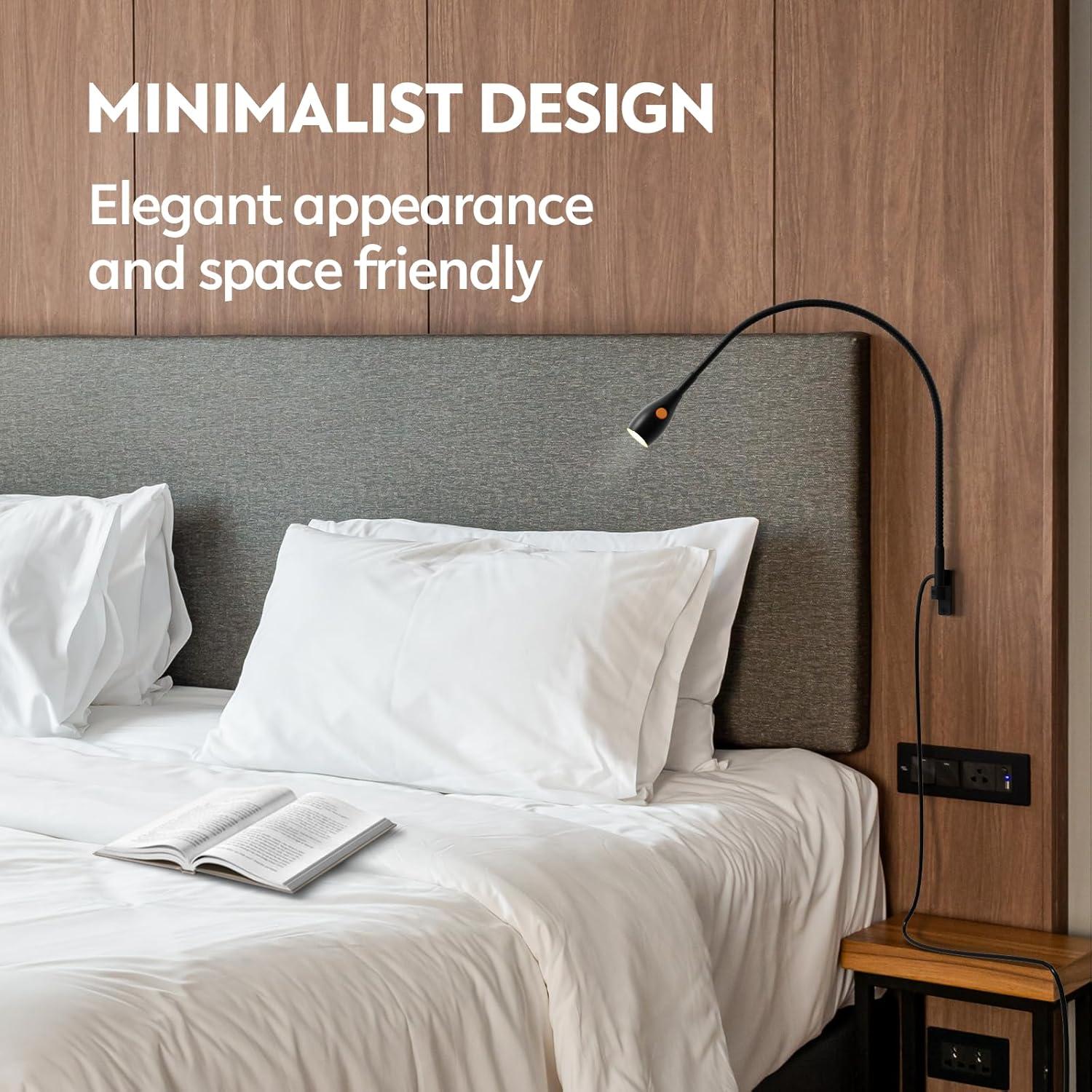 Luz de Lectura LED Acegoo Montada en Pared 4000K Flexible