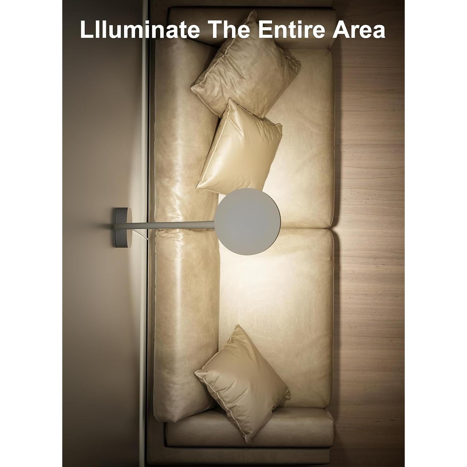 deeloop Wall Mounted Reading Light,Book Lights with USB Output, Reading Lamps for Bed Headboard in 4 Hours Auto-Off, Touch Control Wall Lamp with 5 Dimmable Flexible Gooseneck Bedside Lamps White