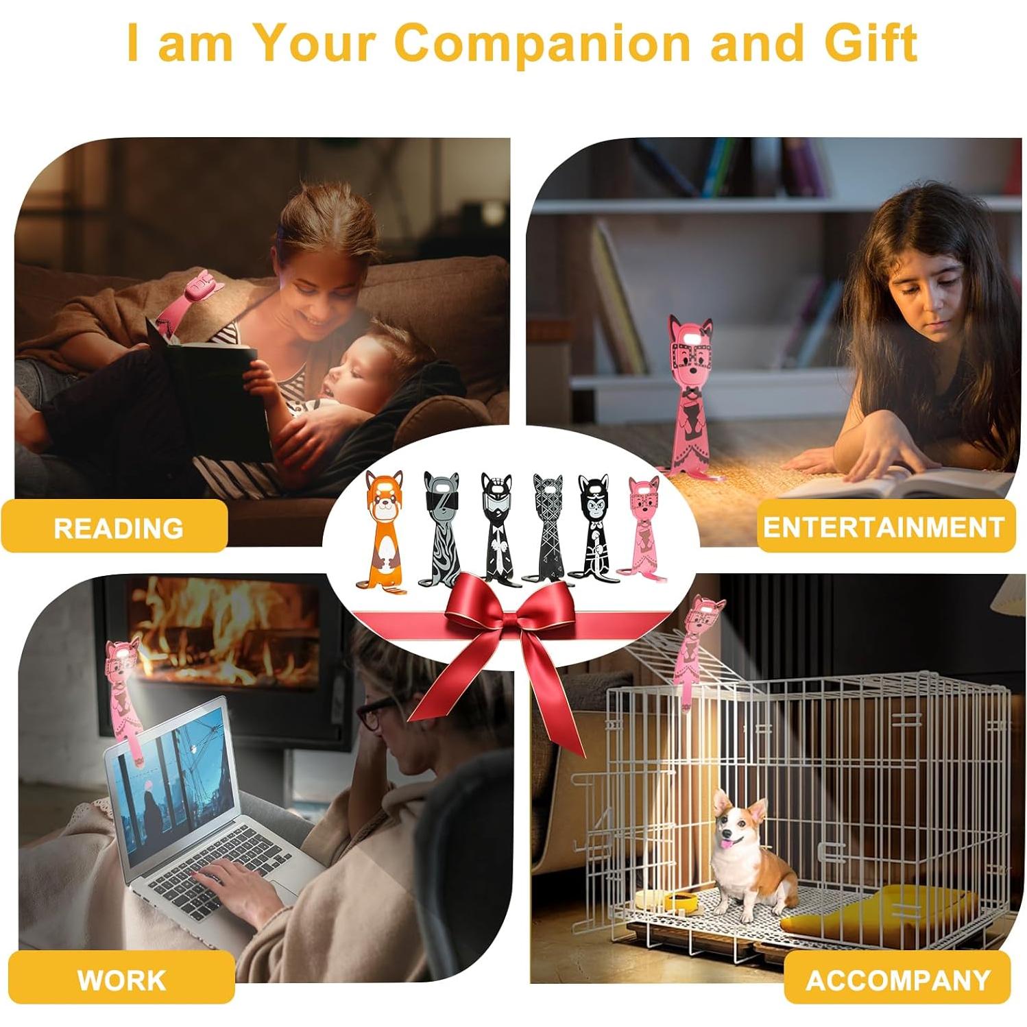 Lámpara de Lectura Recargable MILA&LOUIS Rosa con Clip USB