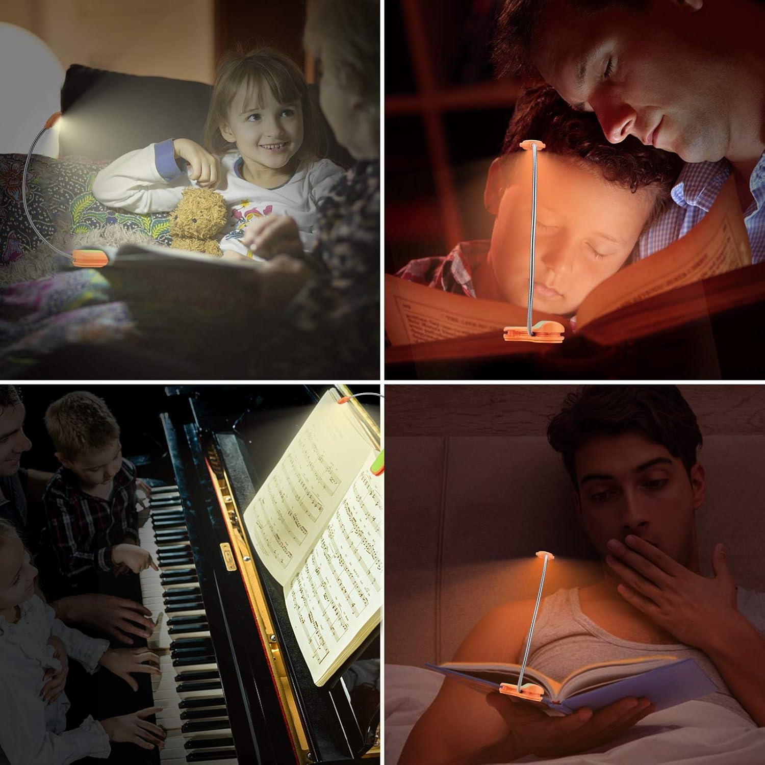 Luz de Lectura Recargable BIGMONAT LED Ámbar y Blanca