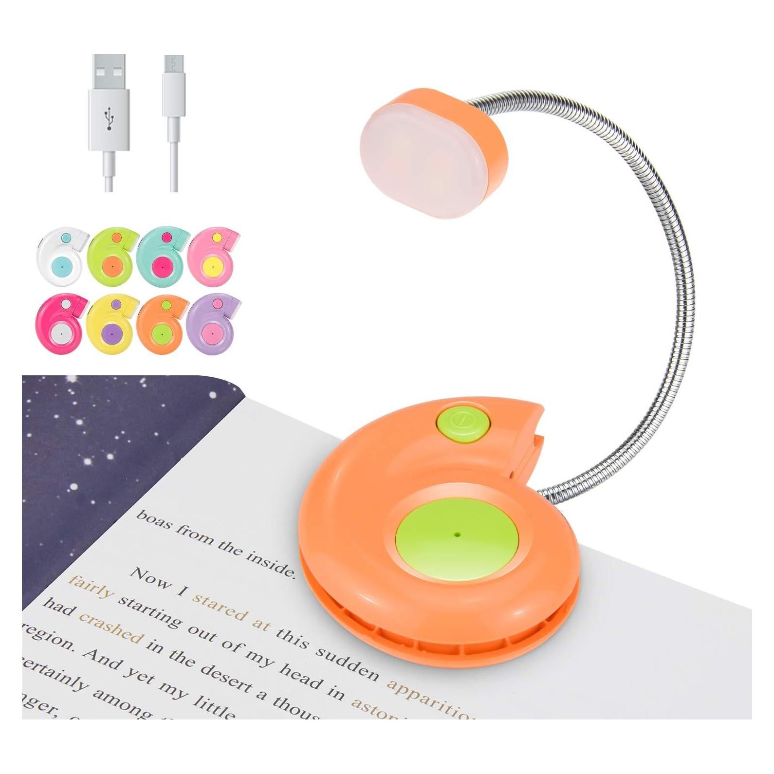 Luz de Libro Recargable LUXSWAY DY882 Naranja con Regulador