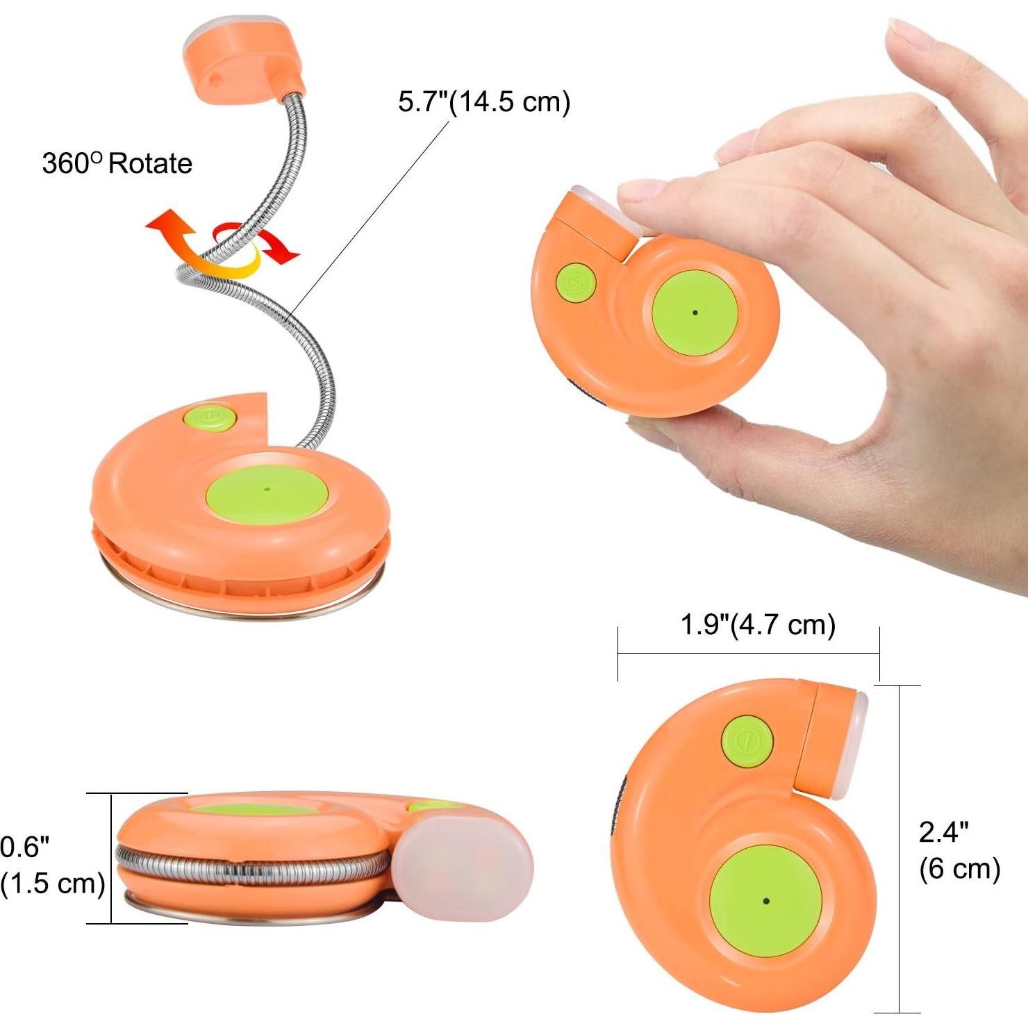 Luz de Libro Recargable LUXSWAY DY882 Naranja con Regulador