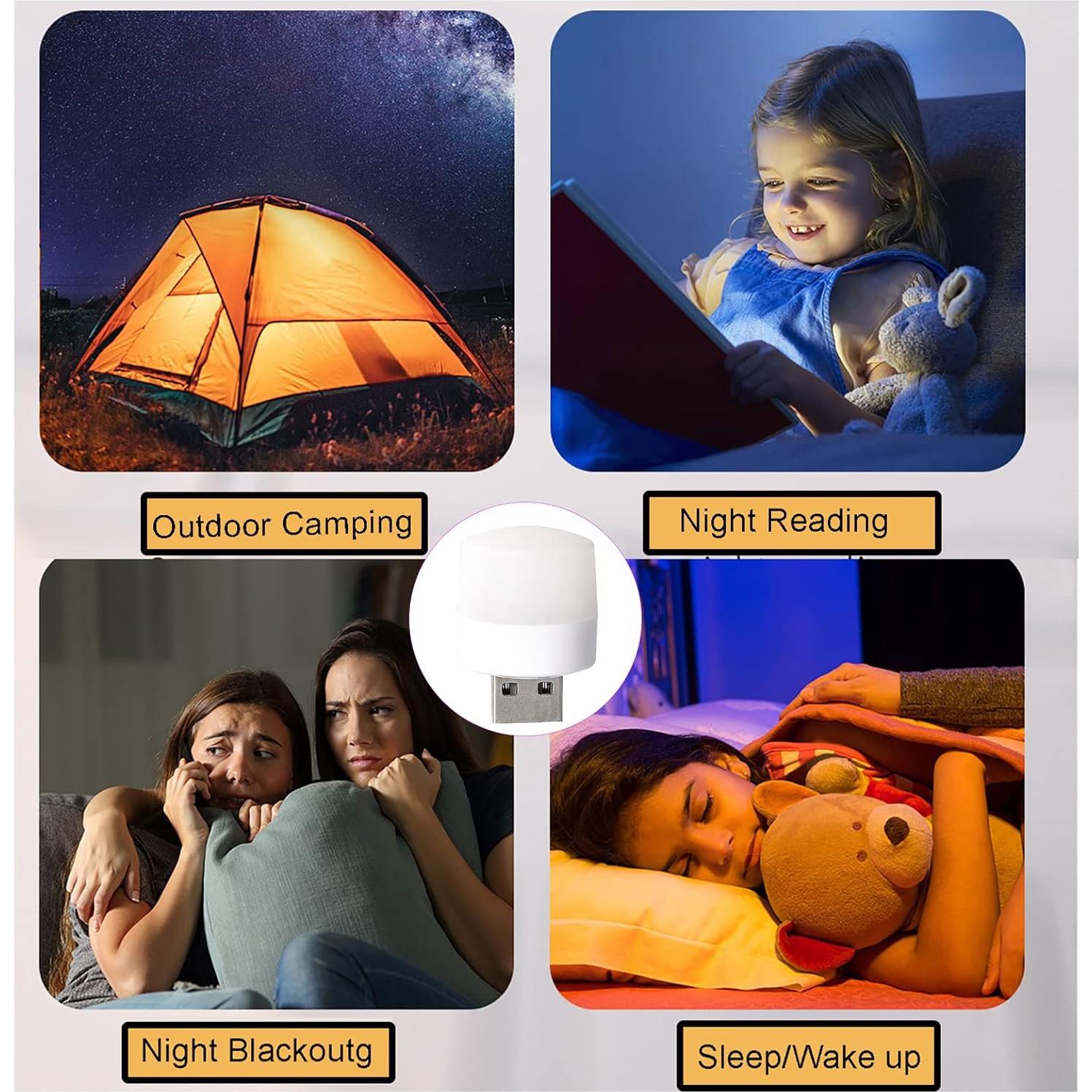 Luz Nocturna LED USB Sokelinn-six 6 Pack Mini 1W Blanca