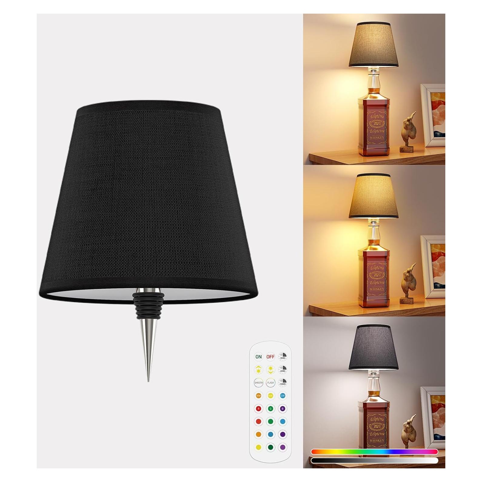 Lámpara de Botella LED Inalámbrica Eclipterra 5000mAh Negra