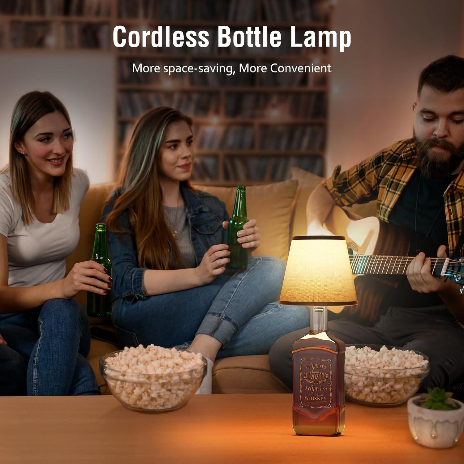 Lámpara de Botella LED Inalámbrica Eclipterra 5000mAh Negra
