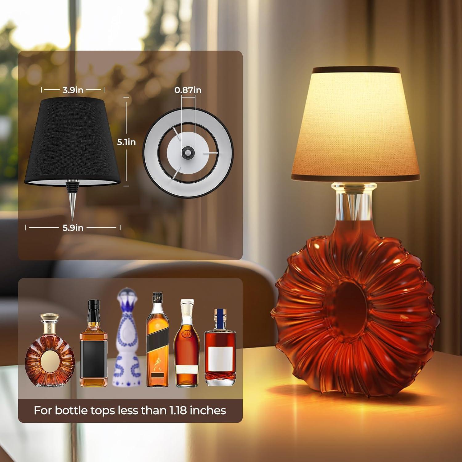 Lámpara de Botella LED Inalámbrica Eclipterra 5000mAh Negra