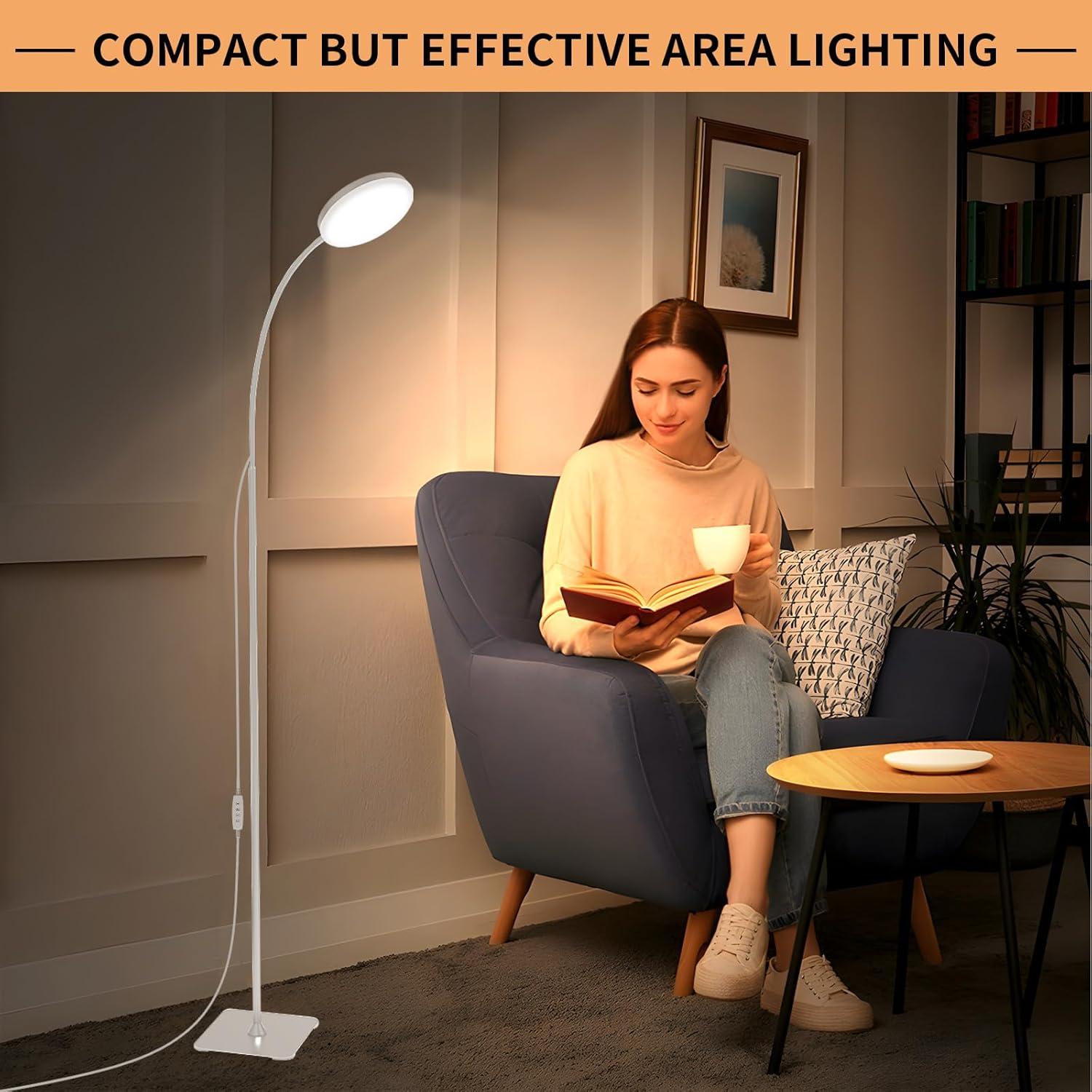 Lámpara de Piso LED Mojimdo 168, 2-en-1 Ajustable USB 10W