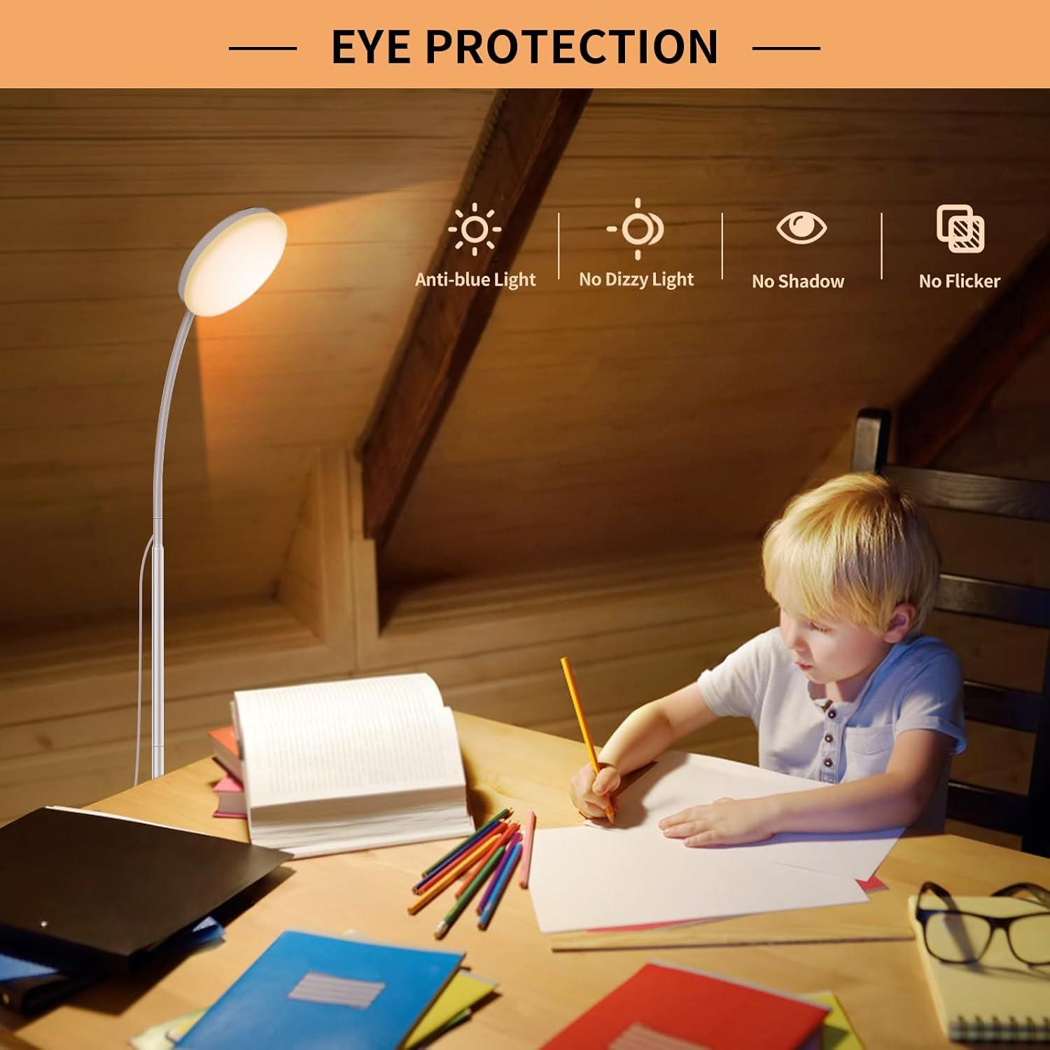 Lámpara de Piso LED Mojimdo 168, 2-en-1 Ajustable USB 10W