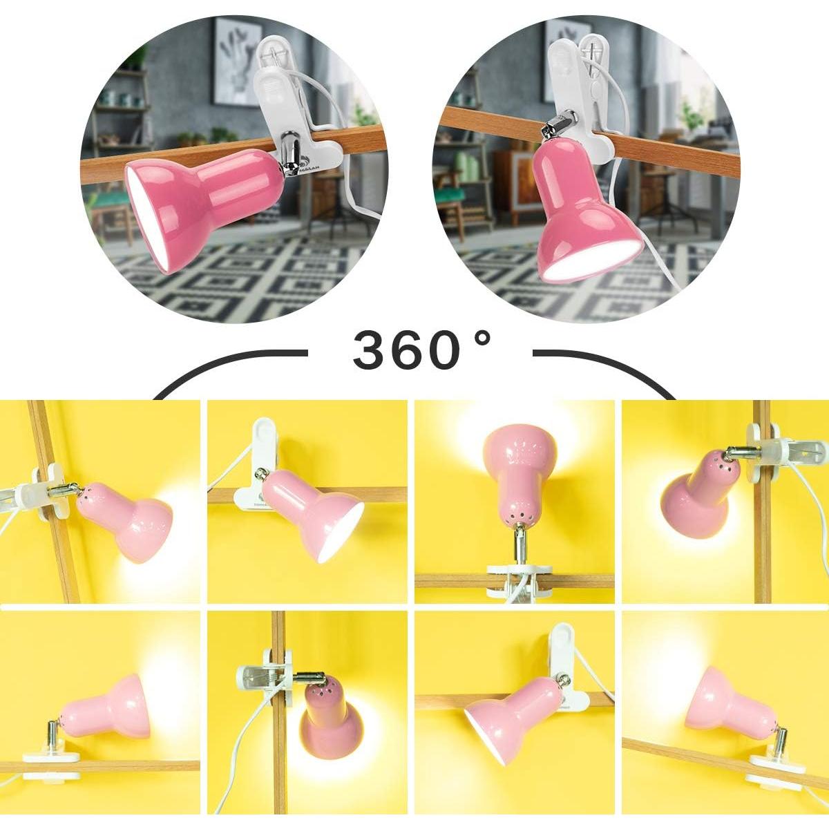 Lámpara de Clip RONG&LAN LED Rojo 30W Ajustable 360°