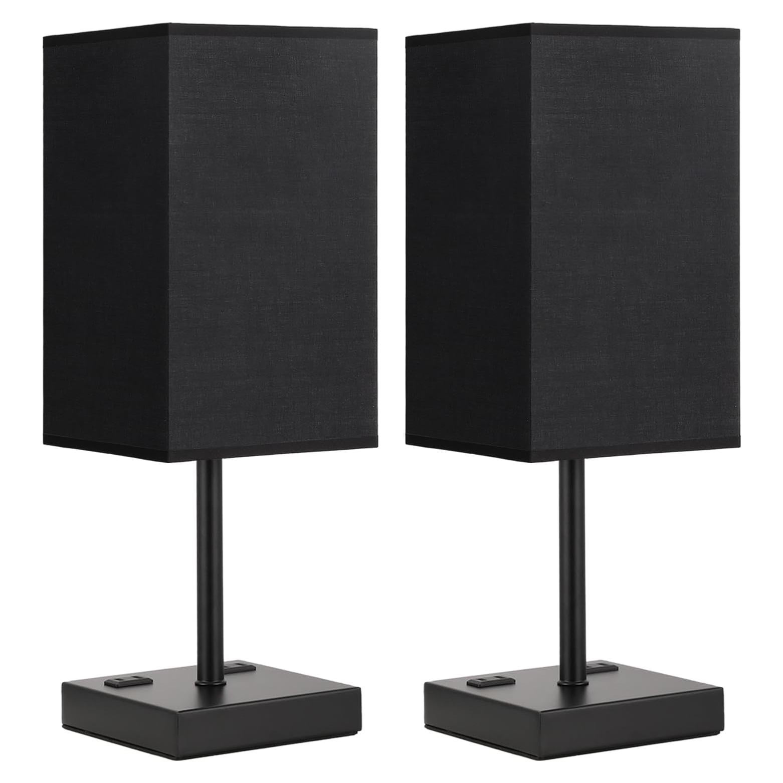 Set de 2 Lámparas de Noche Aooshine Negras 44.2 cm