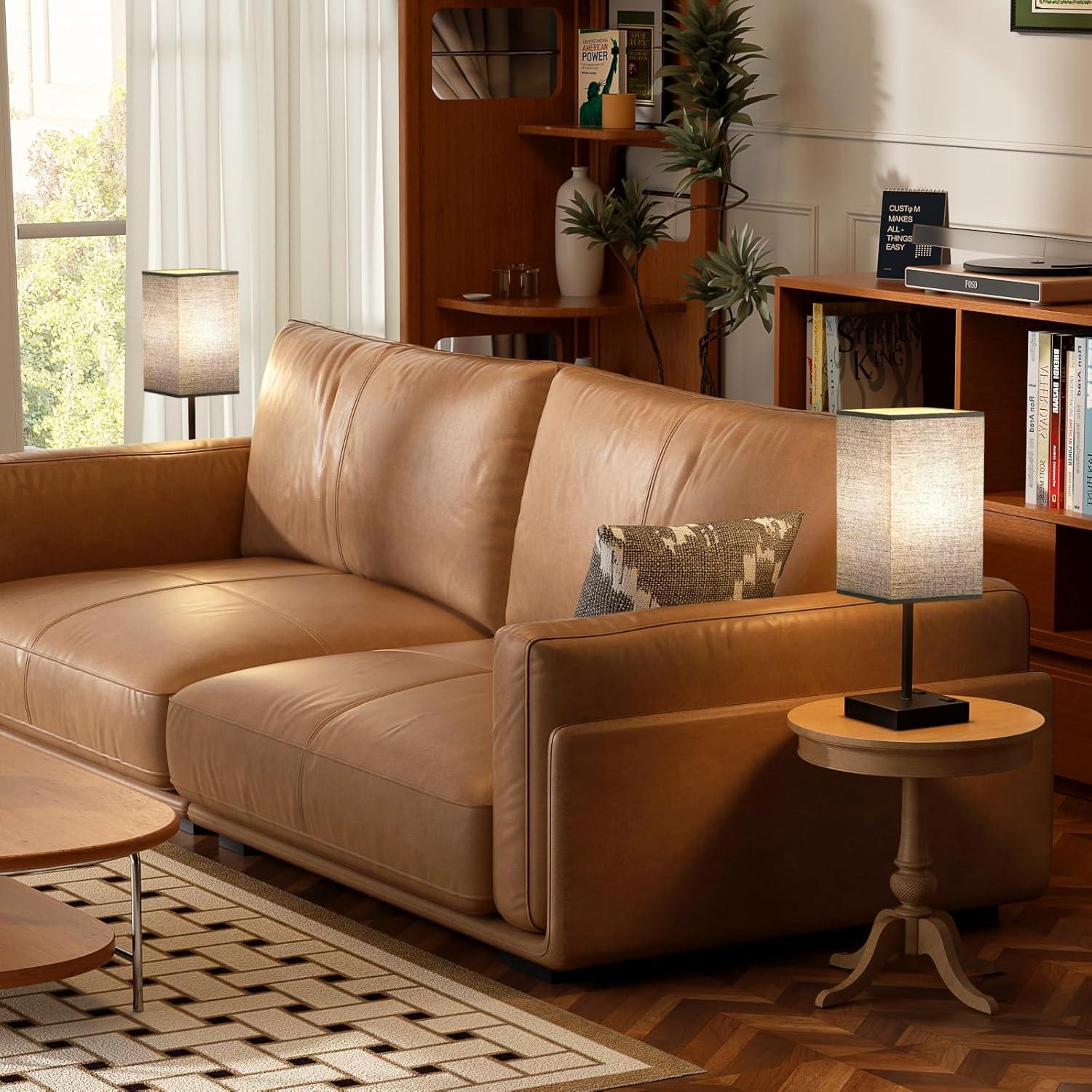 Set de 2 Lámparas de Noche Aooshine Negras 44.2 cm