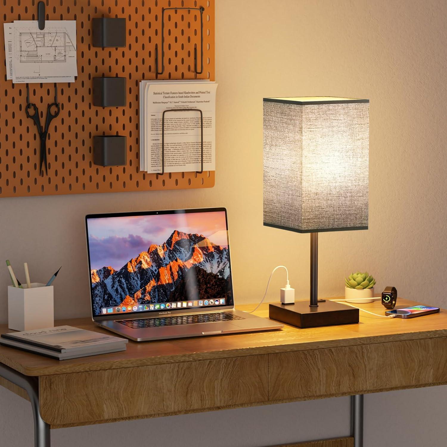 Set de 2 Lámparas de Noche Aooshine Negras 44.2 cm