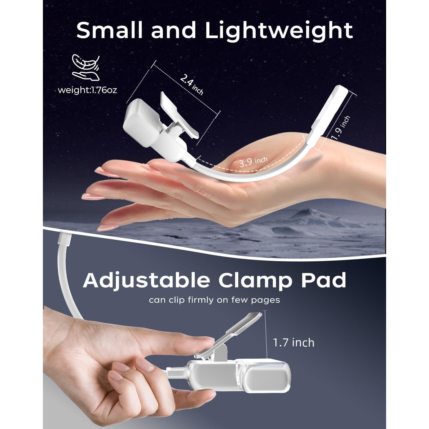 Luz de Lectura Recargable USB YouZhanDeng Blanca 3 Colores