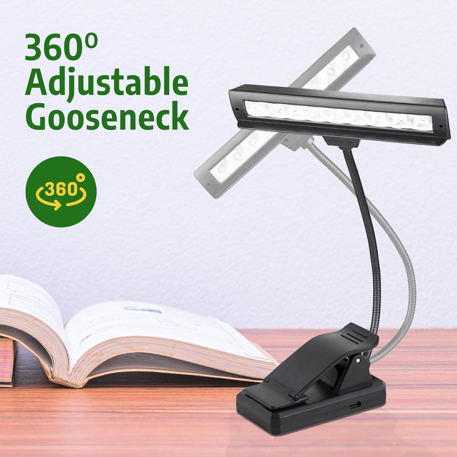 Luz de Atril Musical MSL2024 - Lámpara de Piano Recargable USB-C