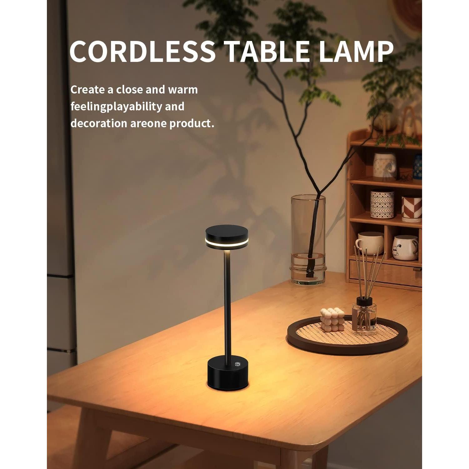 Juego de 2 Lámparas de Mesa Inalámbricas LED RH RUIVAST