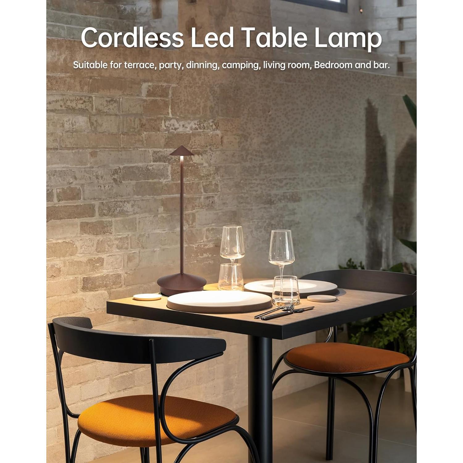 Lámpara de Mesa LED Inalámbrica XMINKDZA 6000mAh 2 Piezas