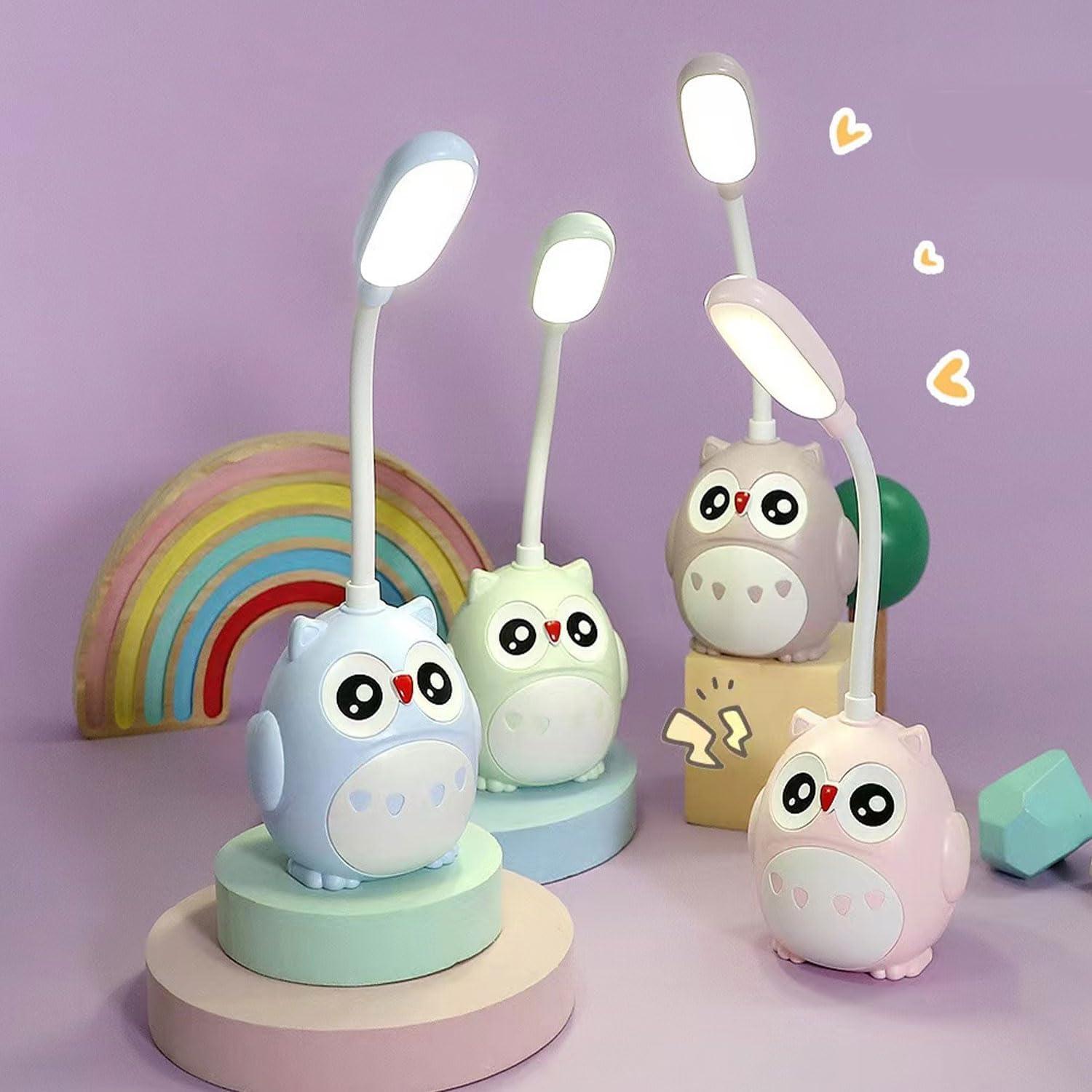 Lámpara de Escritorio LED Genyerl Búho Verde Plegable USB