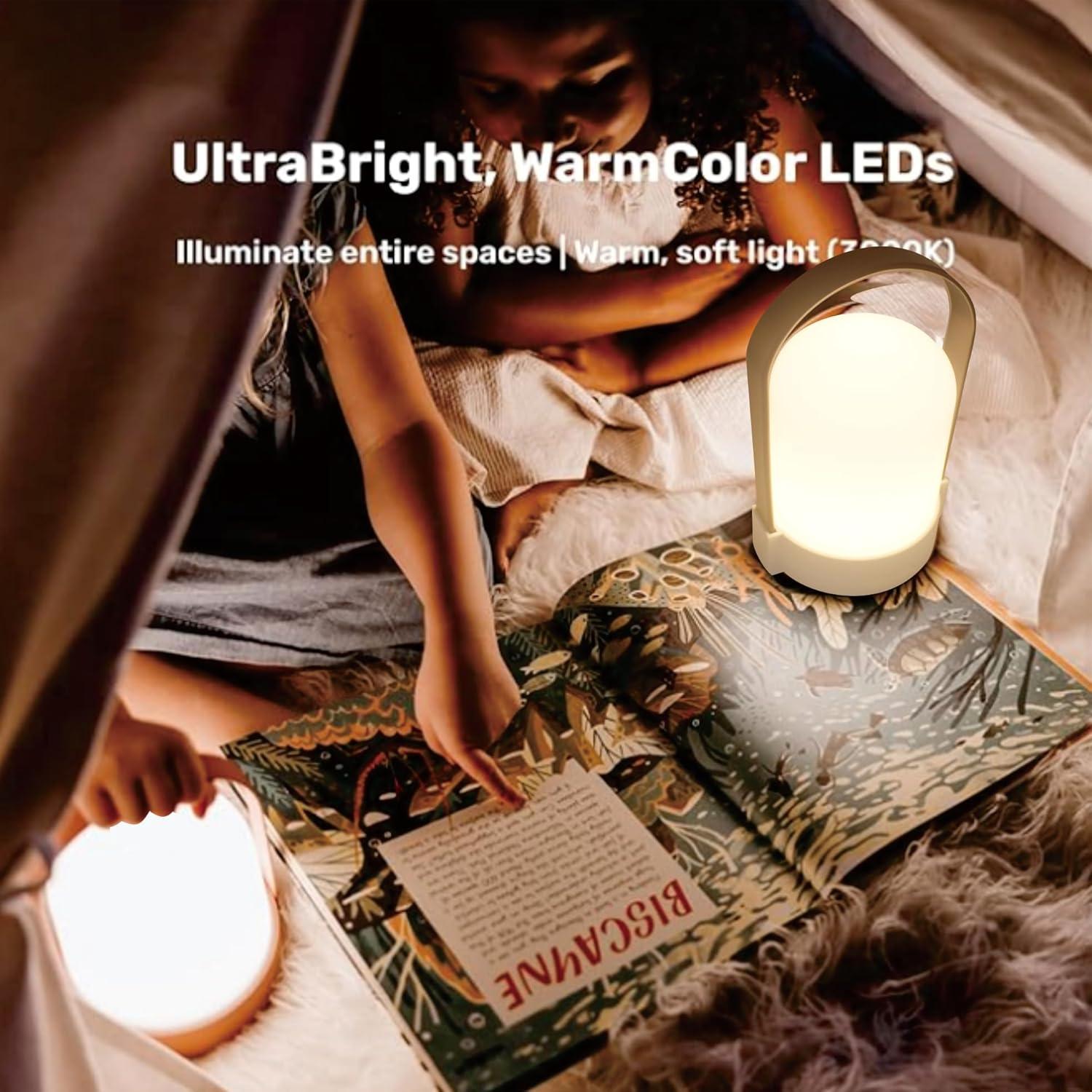 Lámpara LED portátil YONIKU IP44 recargable USB-C 600mAh