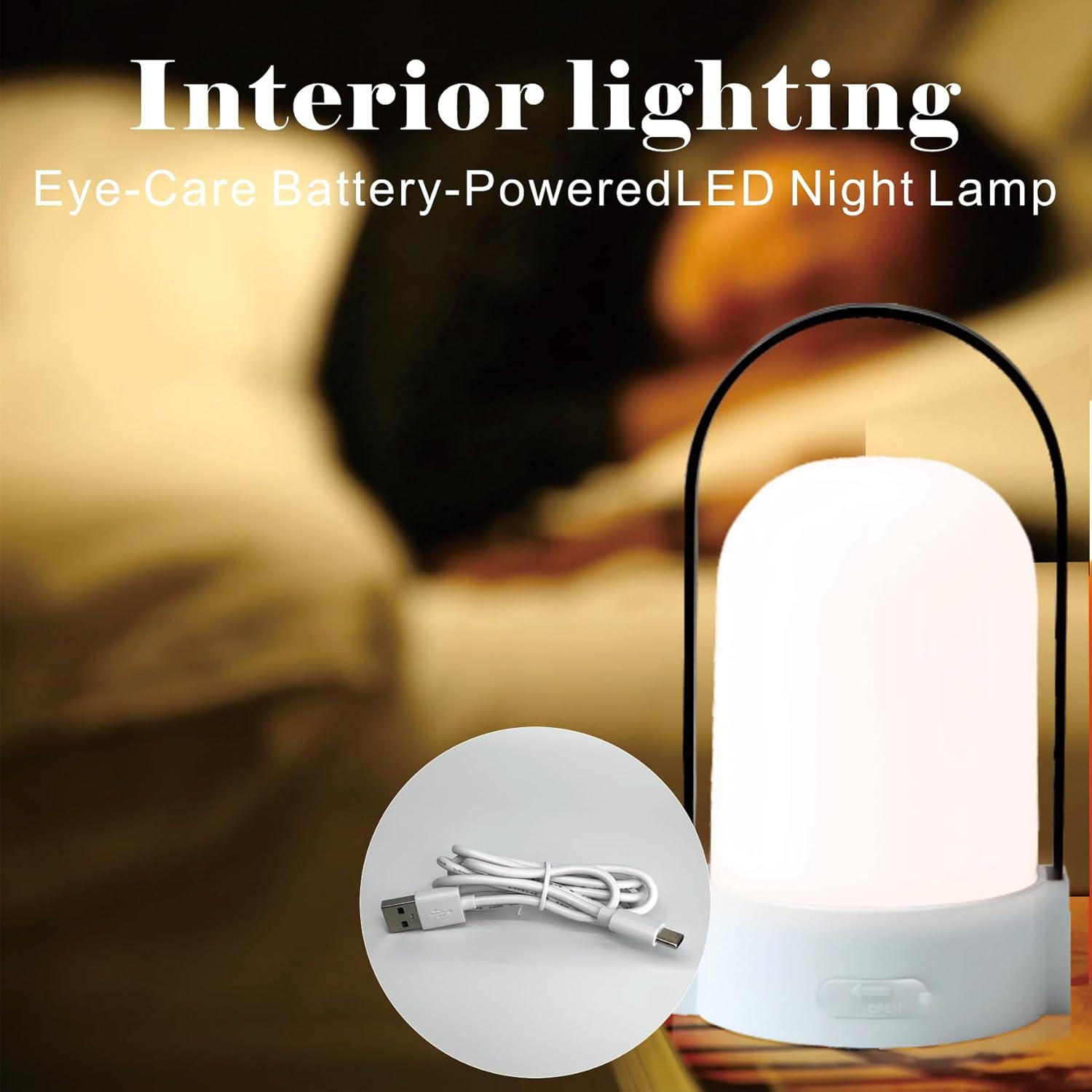 Lámpara LED portátil YONIKU IP44 recargable USB-C 600mAh