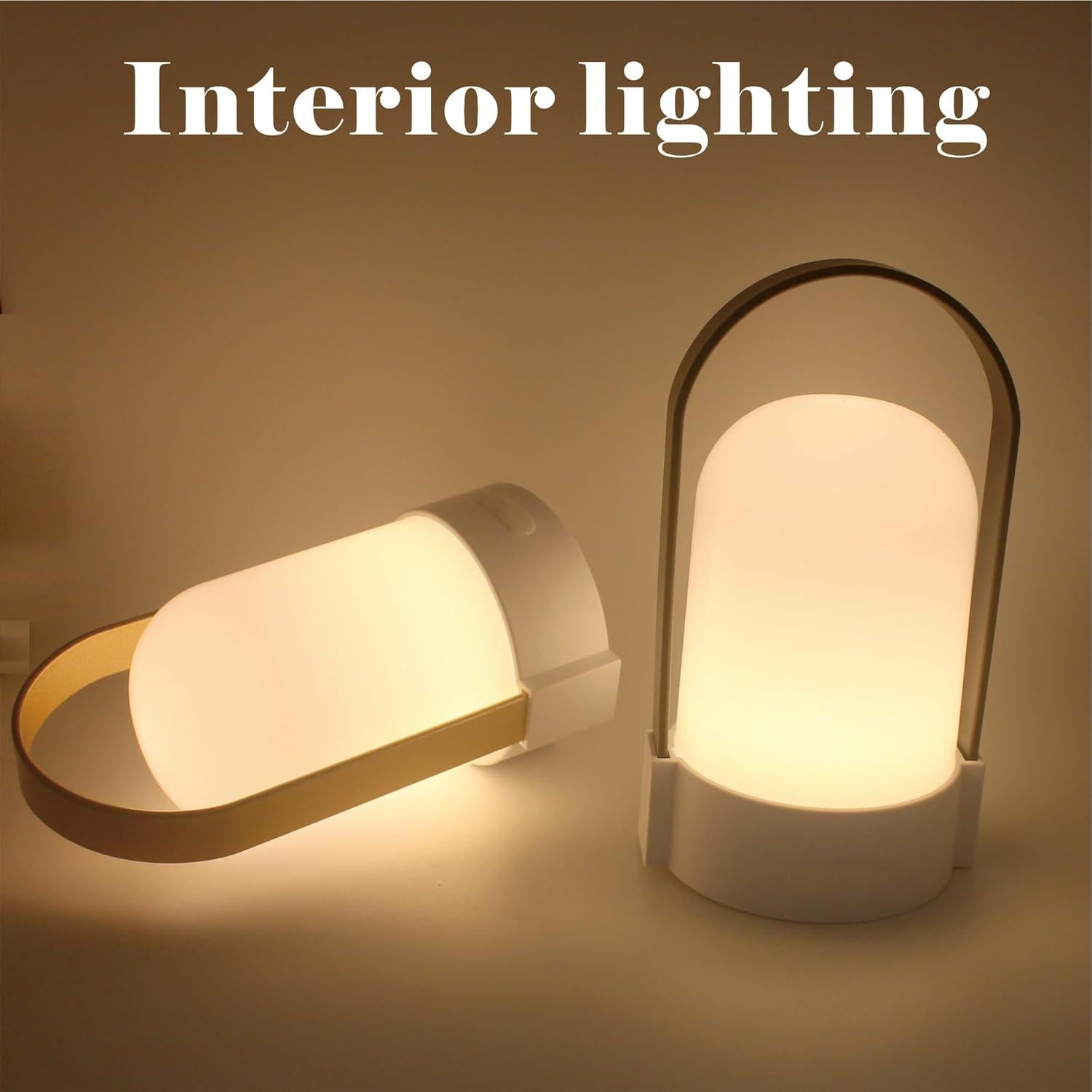 Lámpara LED portátil YONIKU IP44 recargable USB-C 600mAh