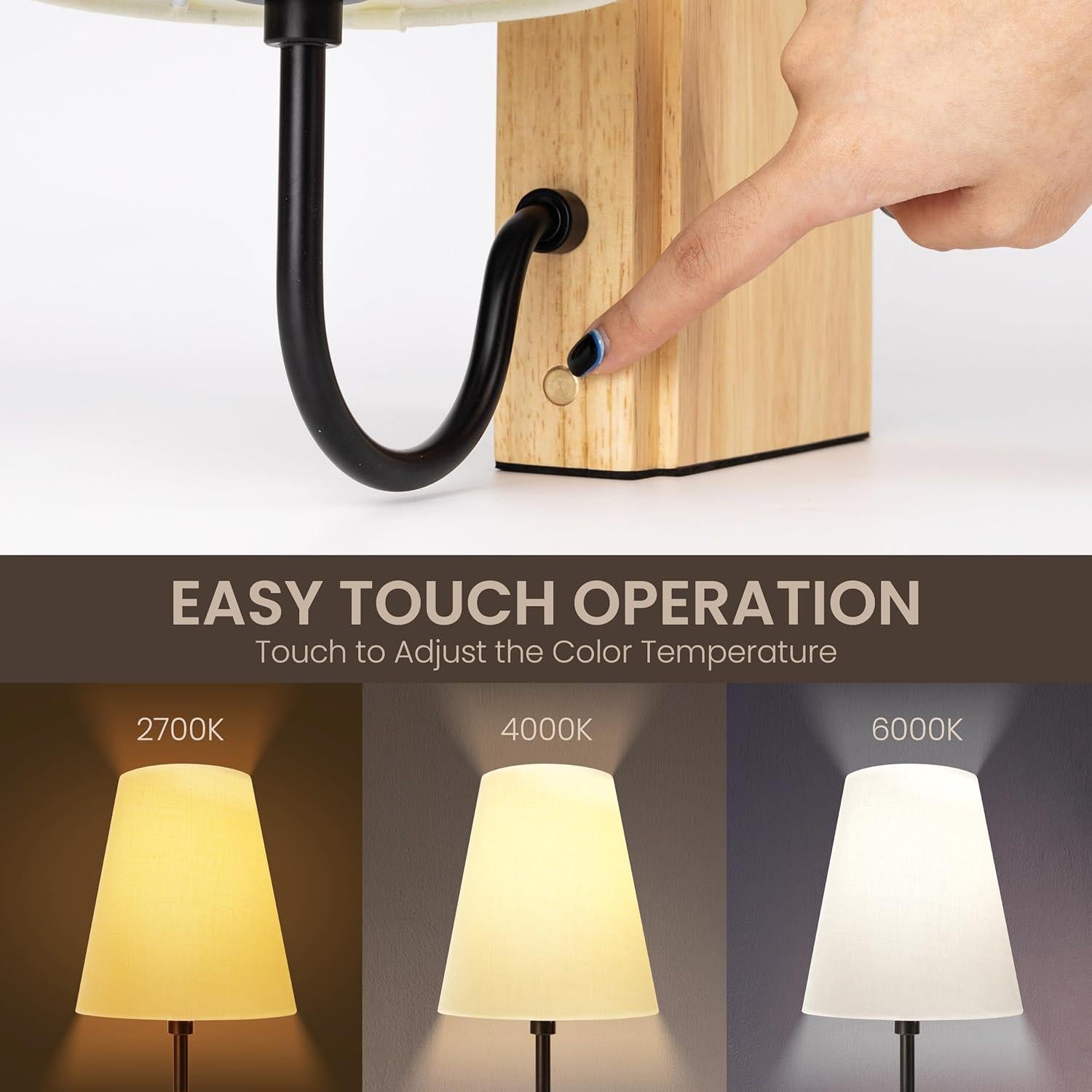 Lámpara de Estante AELS con Bombilla LED y Control Táctil