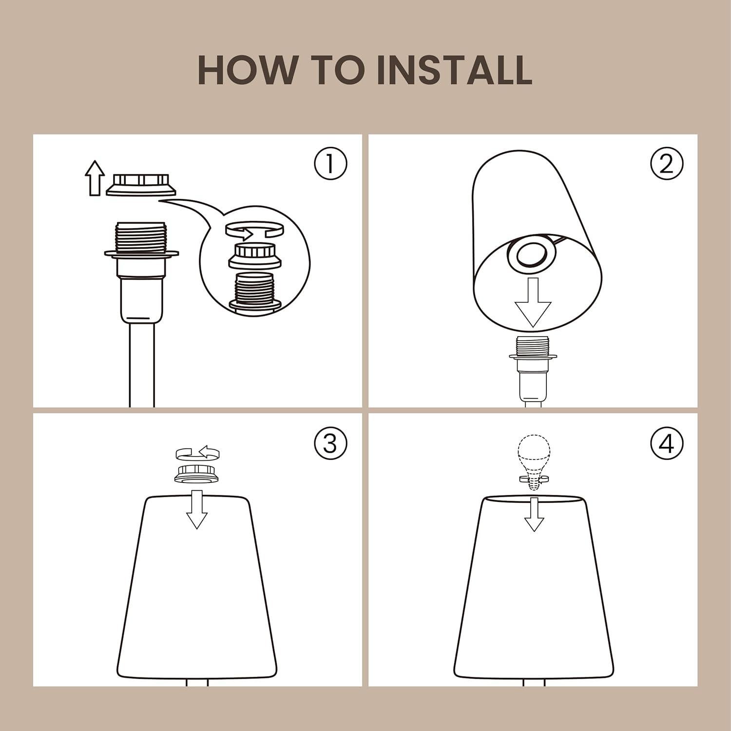 Lámpara de Estante AELS con Bombilla LED y Control Táctil