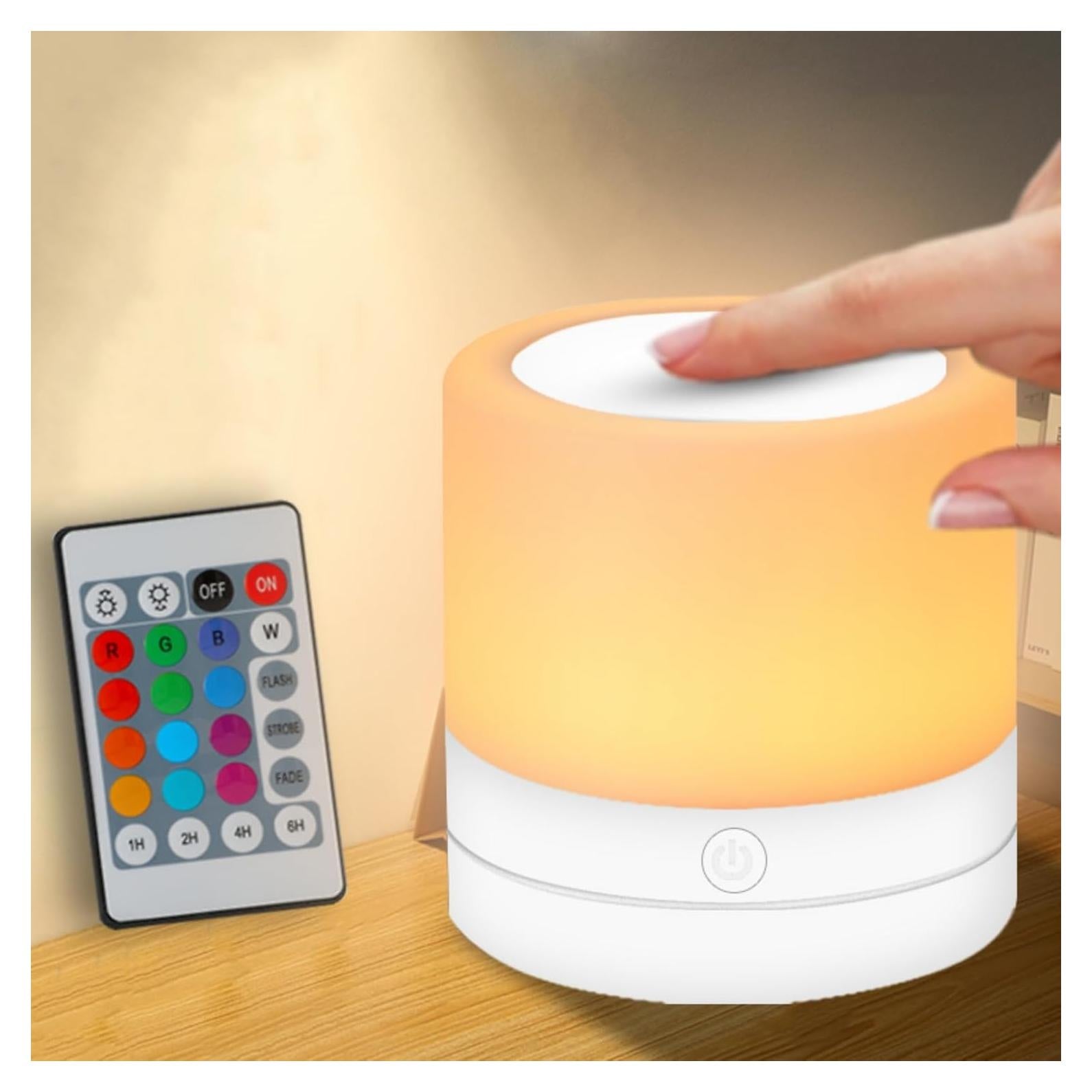 Luz Nocturna Recargable ERUN con Control Remoto y 13 Colores