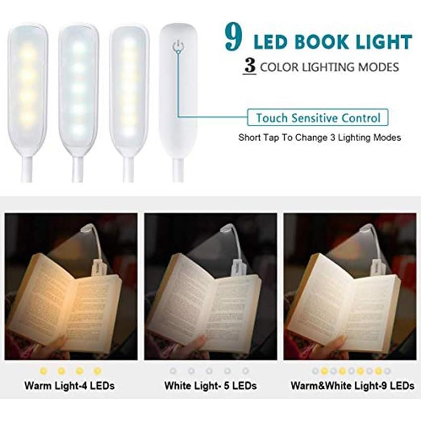 Luz de Lectura LED SZYQ BZ09-W Recargable USB 3 Modos