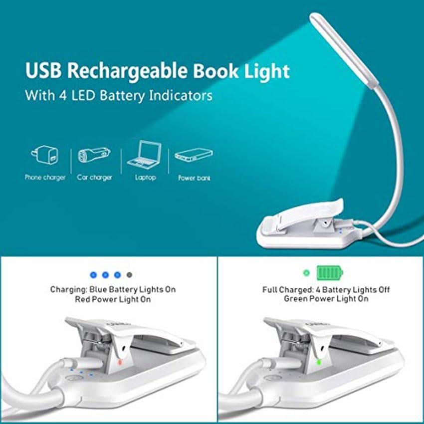 Luz de Lectura LED SZYQ BZ09-W Recargable USB 3 Modos
