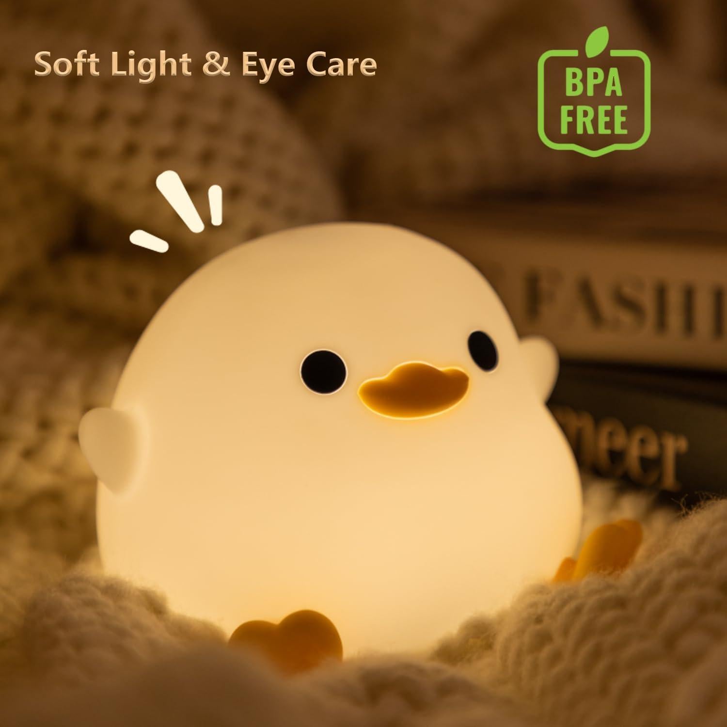 Luz Nocturna Dodo Pato Myratts, Silicona Suave, 11.9cm