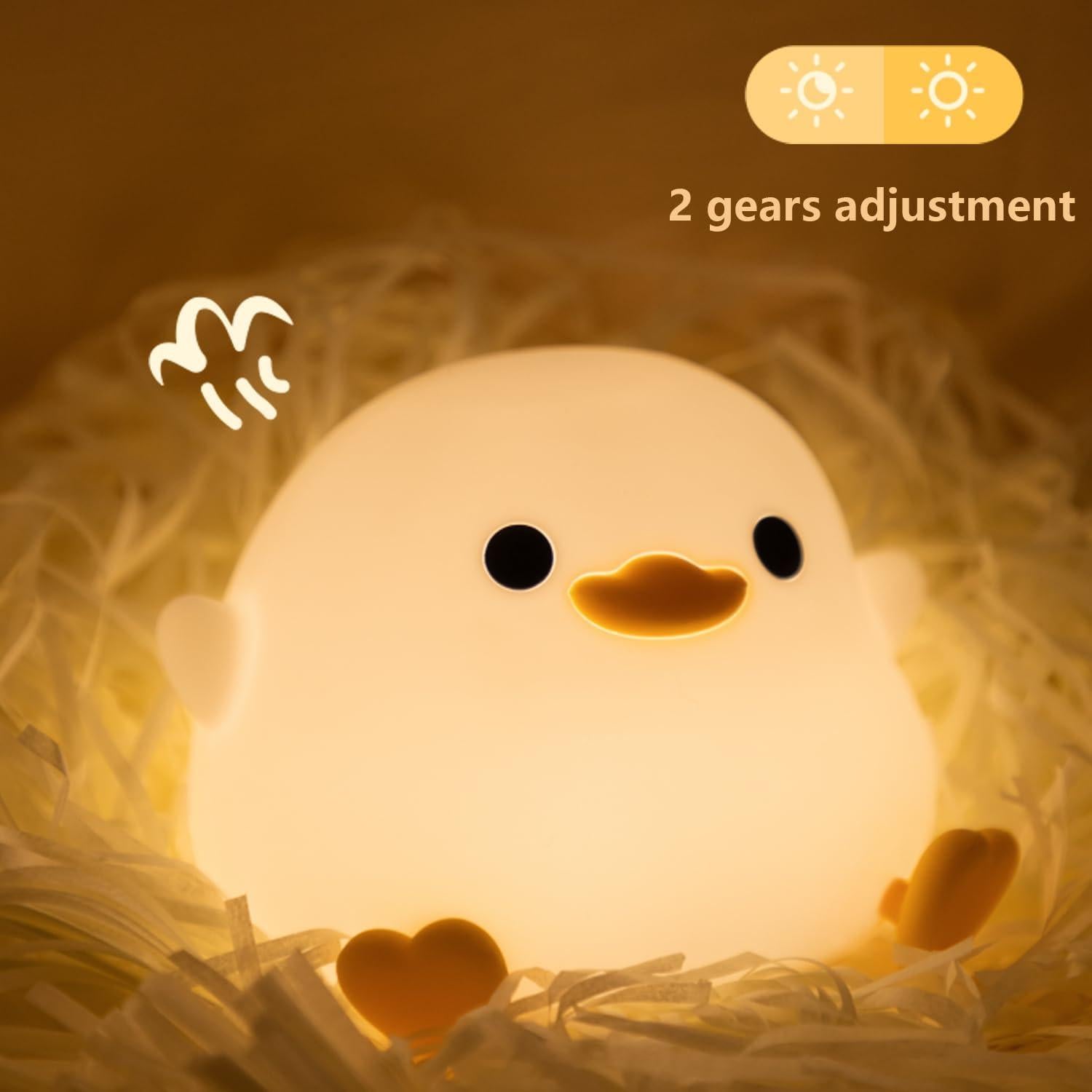 Luz Nocturna Dodo Pato Myratts, Silicona Suave, 11.9cm