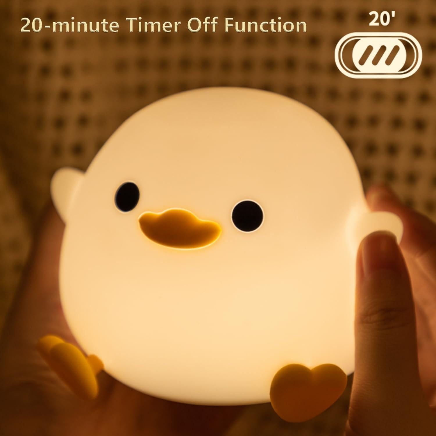 Luz Nocturna Dodo Pato Myratts, Silicona Suave, 11.9cm