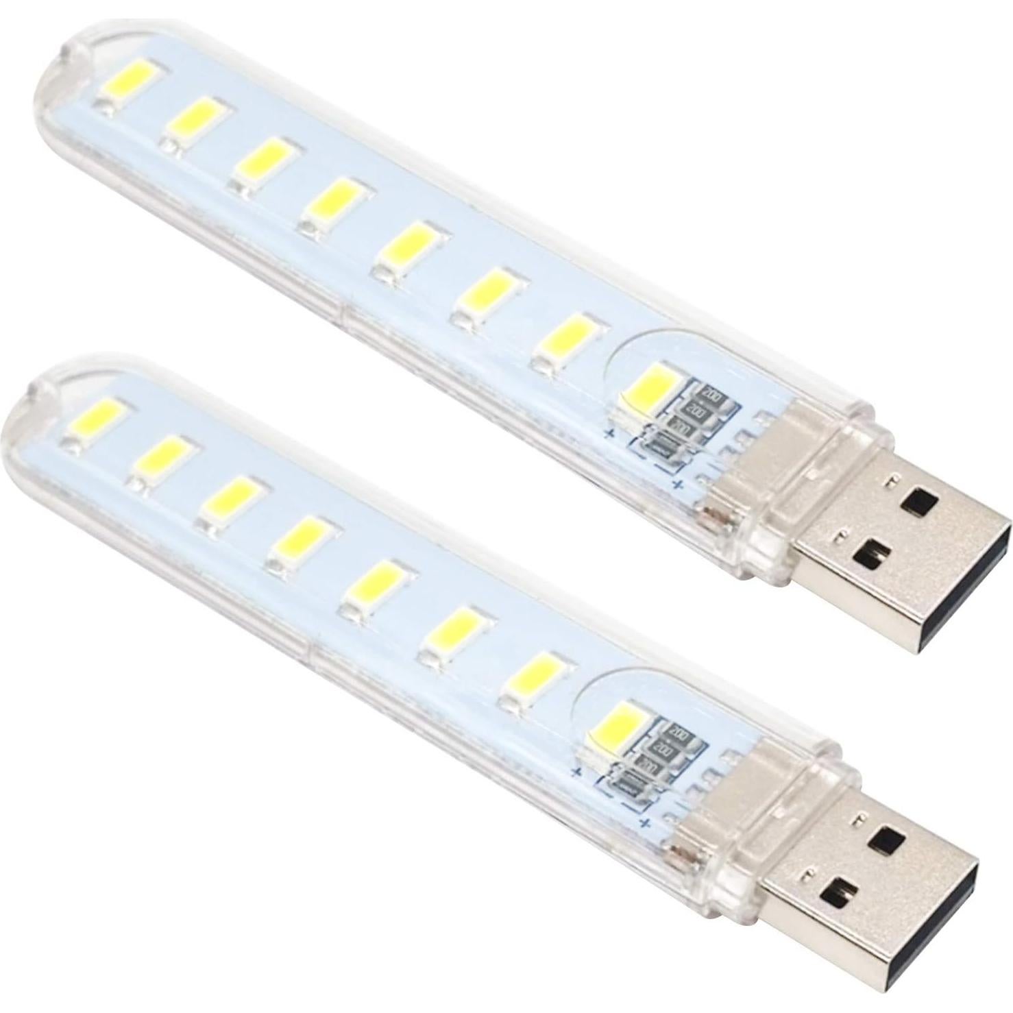Luz Nocturna LED Portátil USB OUOU - 3 Piezas, 1.2W