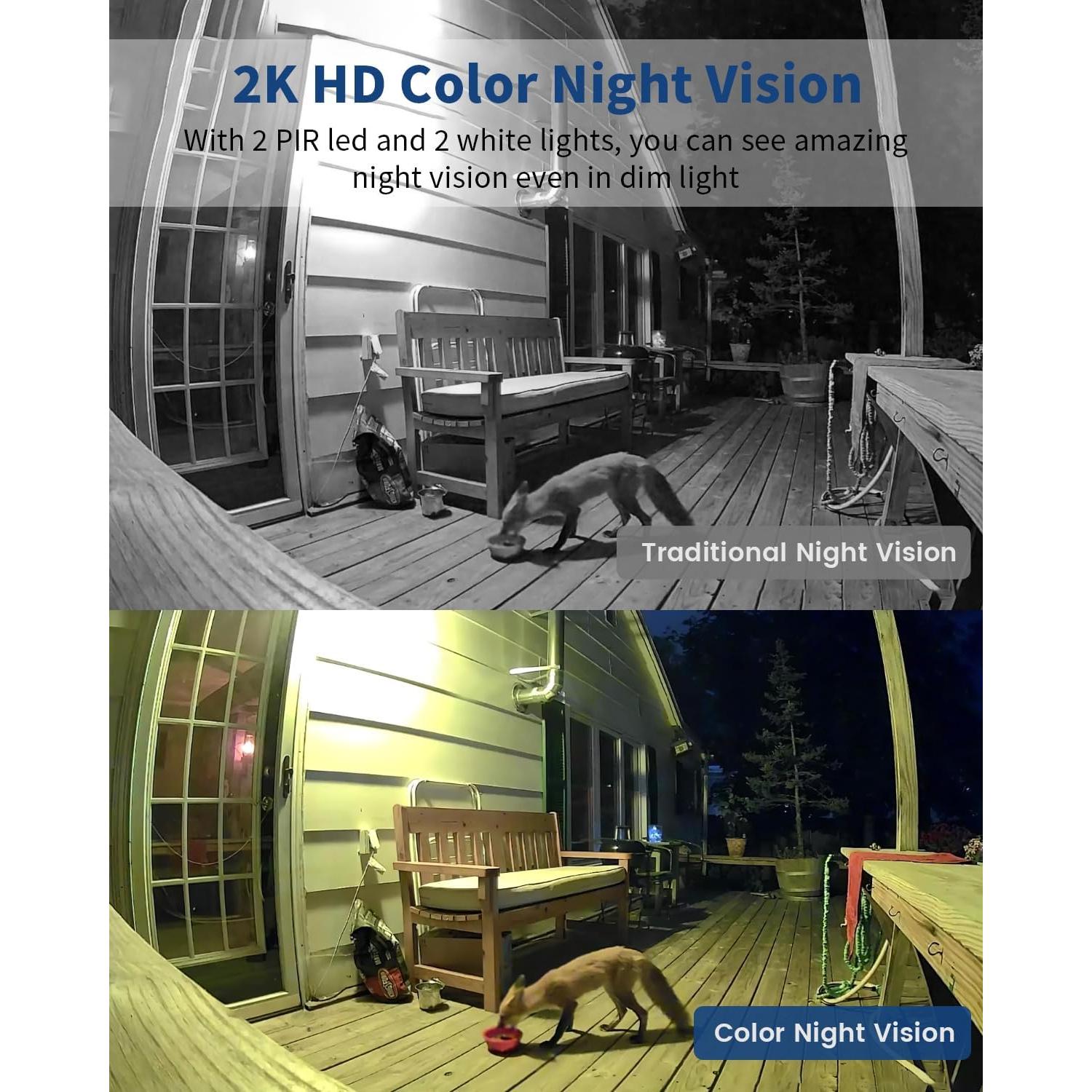 Cámaras de Seguridad WiFi Armorcope CG6C 2K Batería 2 Pzas