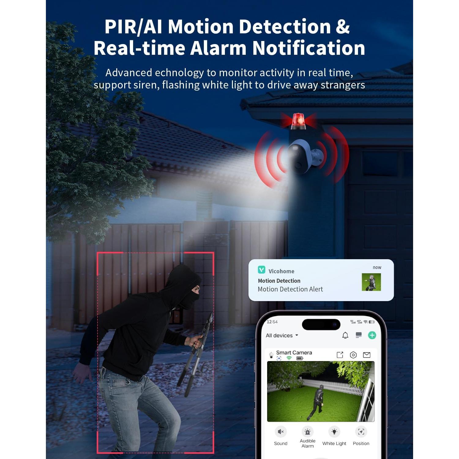 Cámaras de Seguridad WiFi Armorcope CG6C 2K Batería 2 Pzas