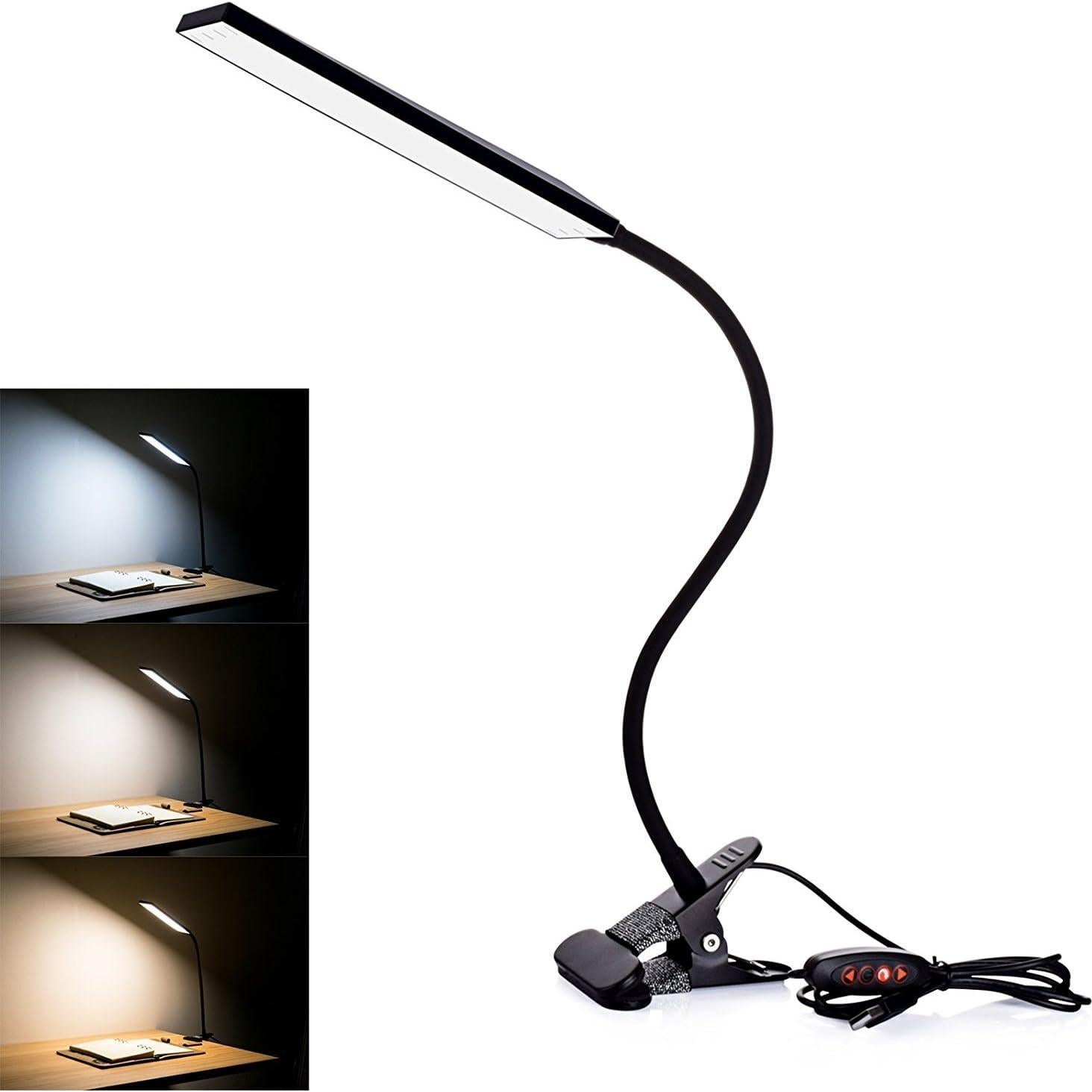 Lámpara de Escritorio LED VICFUN 5W Regulable Clip Negro