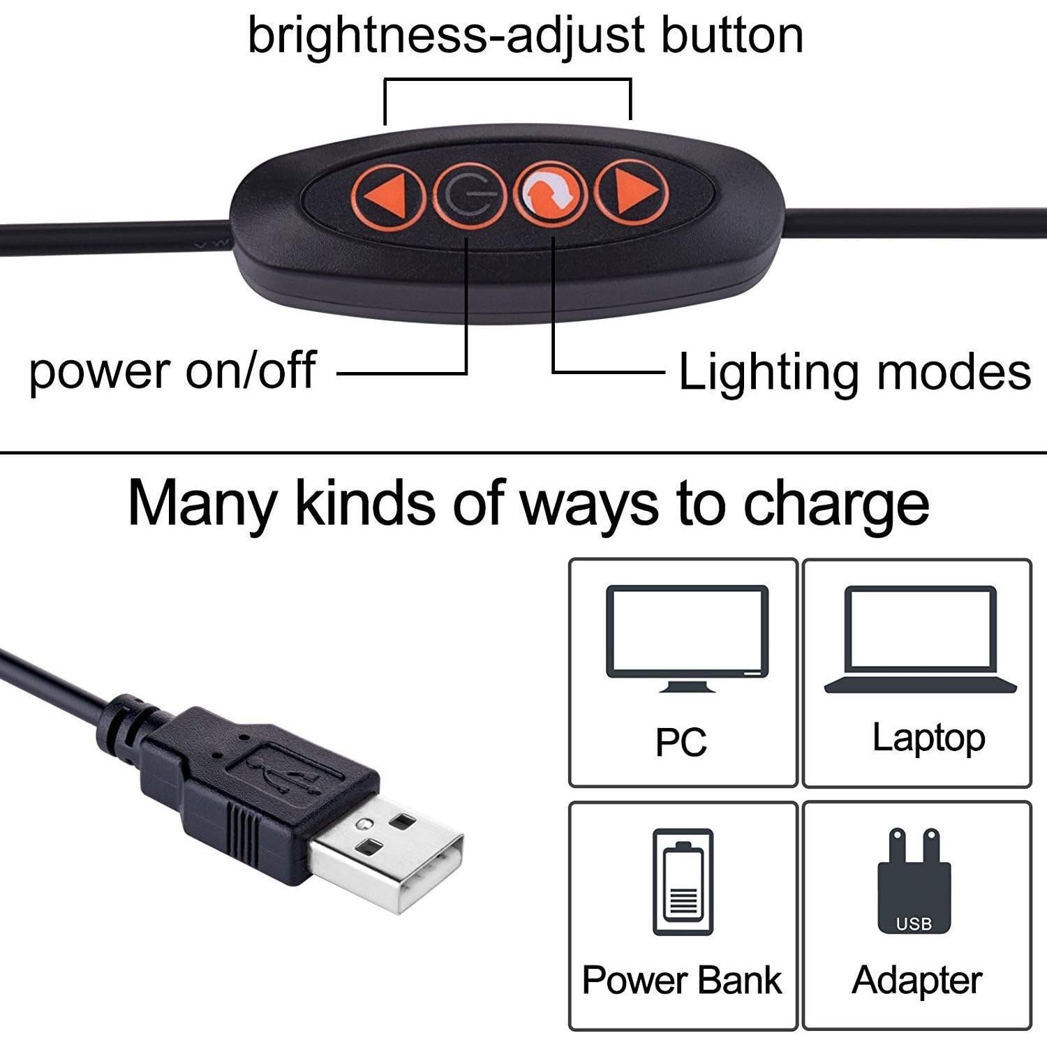 Lámpara de Escritorio LED VICFUN 5W Regulable Clip Negro