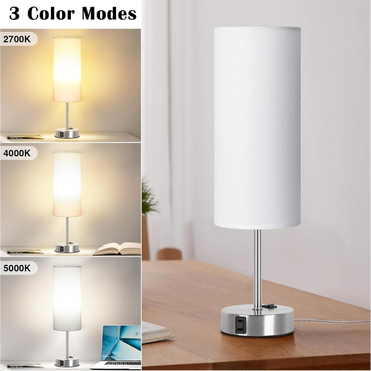 Juego de 2 Lámparas de Mesa ZJOJO 45.72cm Regulables 3 Niveles