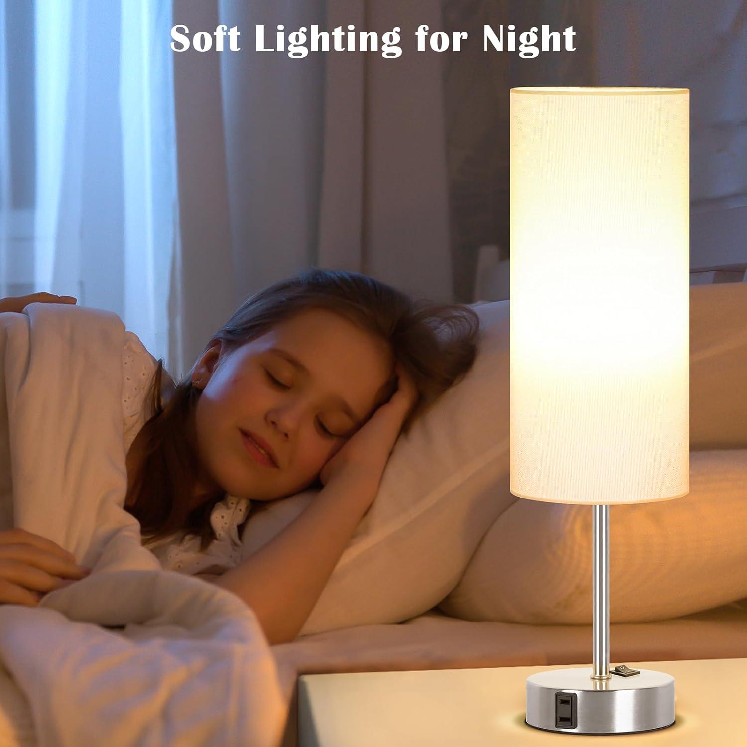 Juego de 2 Lámparas de Mesa ZJOJO 45.72cm Regulables 3 Niveles