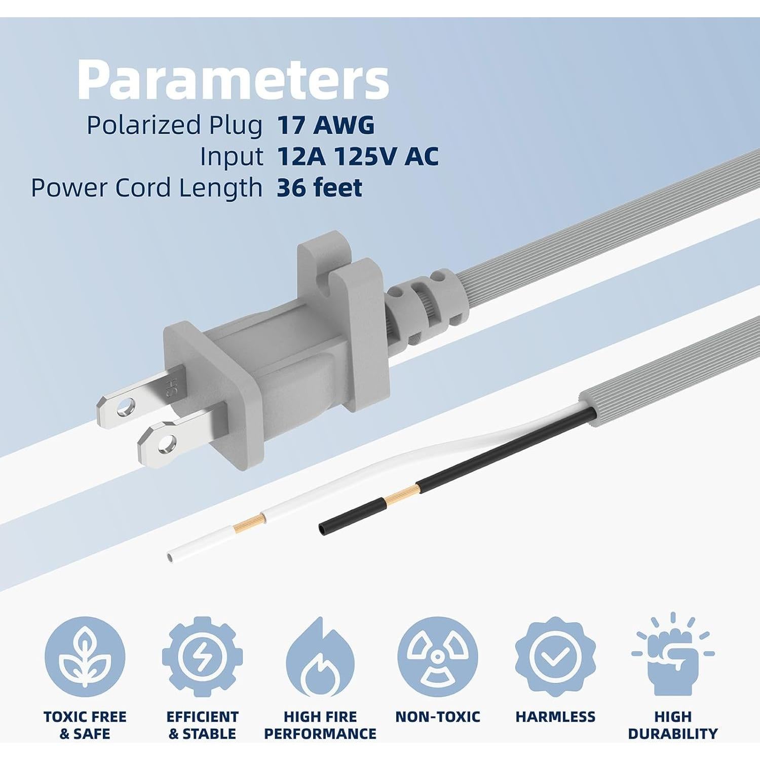 Cable de Alimentación Repuesto Ximoon 10.97m para Aspiradora Shark