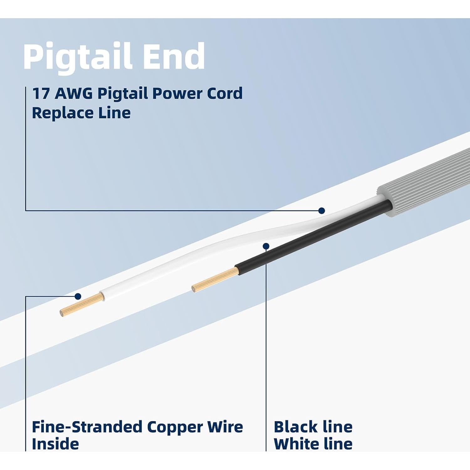 Cable de Alimentación Repuesto Ximoon 10.97m para Aspiradora Shark