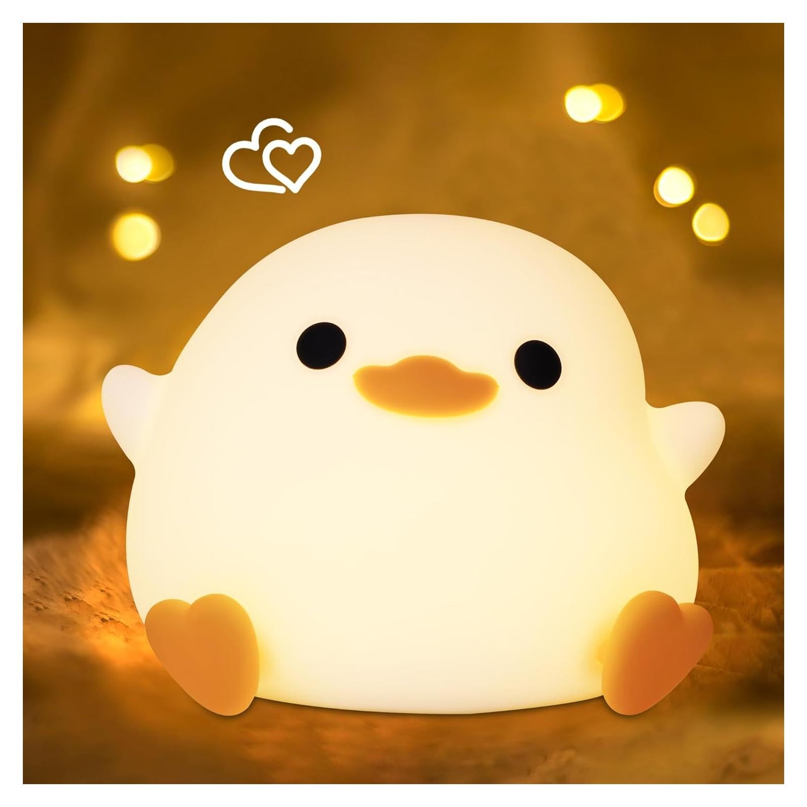 Luz Nocturna Pato DoDo - Lámpara Silicona 9x9x13cm Recargable