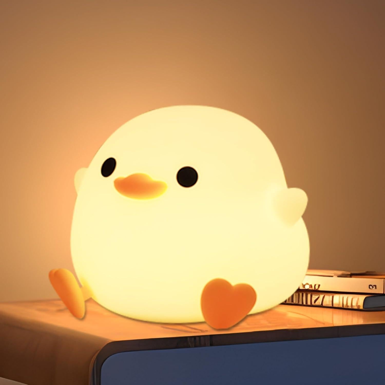 Luz Nocturna Pato DoDo - Lámpara Silicona 9x9x13cm Recargable