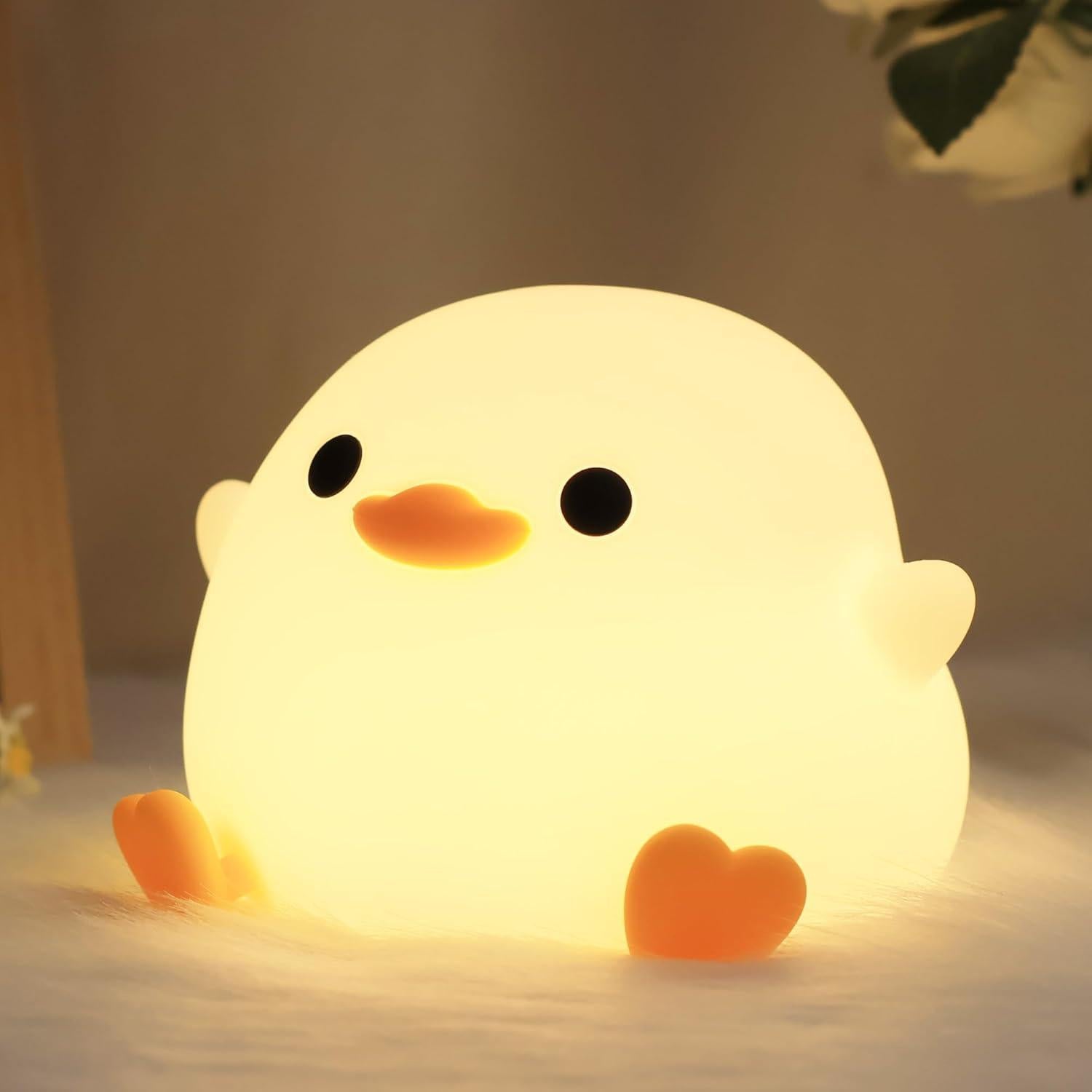 Luz Nocturna Pato DoDo - Lámpara Silicona 9x9x13cm Recargable