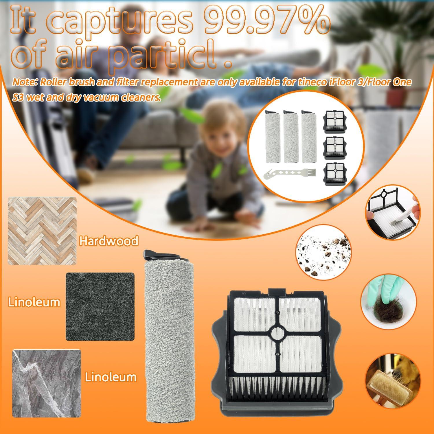 Kit de Reemplazo Filtros HEPA y Cepillos Tineco iFloor 3